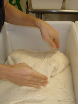 Eric folding dough